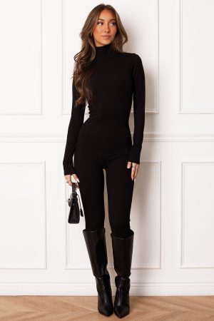 Alina Black Turtleneck Jumpsuit